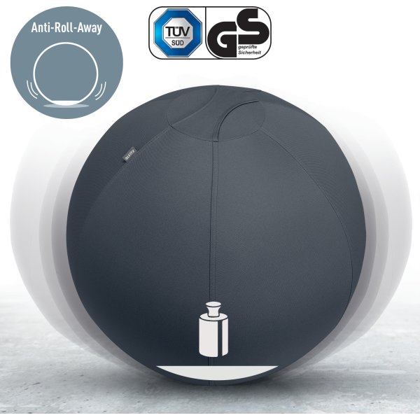 Leitz Ergo Active balansboll, svart, 75 cm