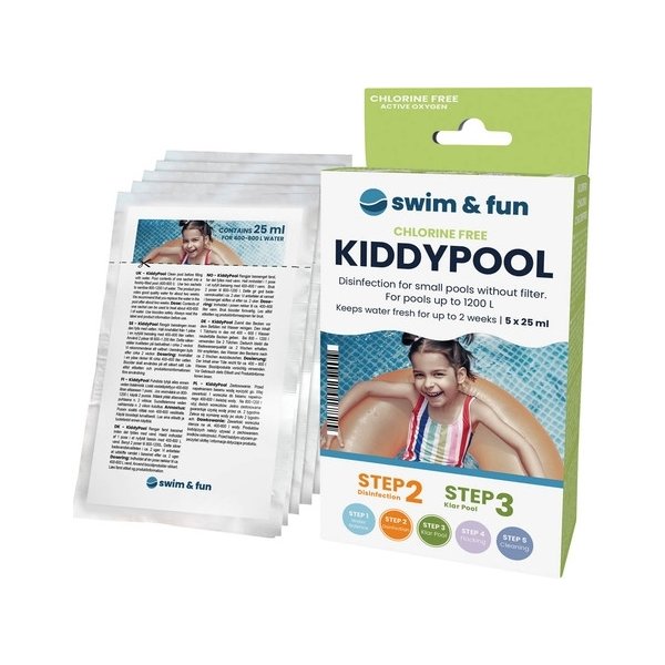 KiddyPool desinfektion, klorfri, 5 x 25 ml