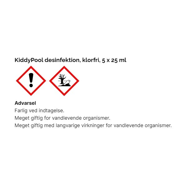 KiddyPool desinfektion, klorfri, 5 x 25 ml
