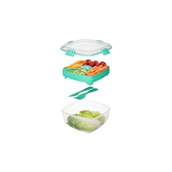 Sistema Salad To Go matlåda, 1,1 liter, blågrön