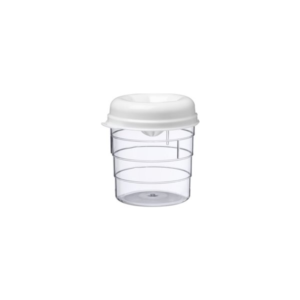 GastroMax shaker, genomskinlig/vit, plast, 0,4L