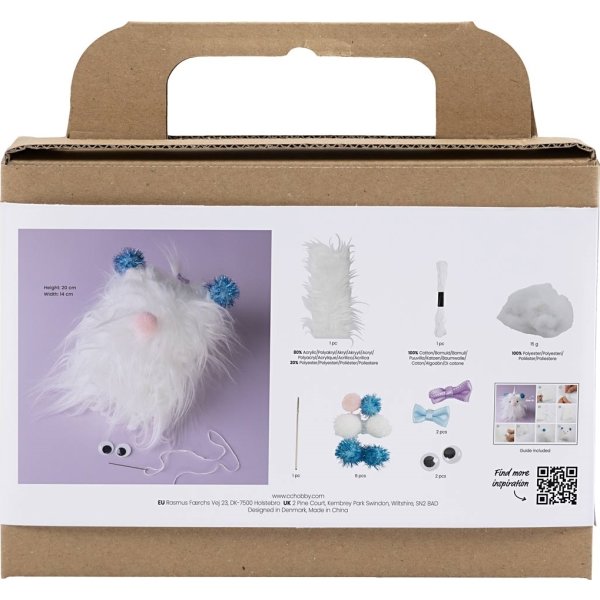 Mini DIY Kit sömnad, fluffigt monster