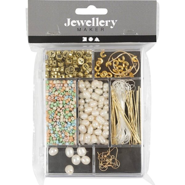 DIY Kit smycken, sötvattenspärlor, douchefärger