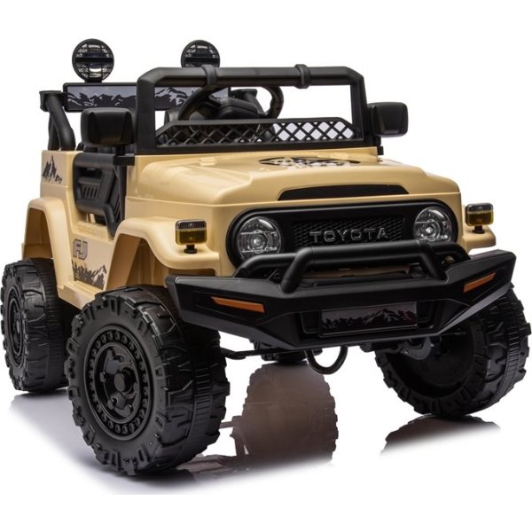 Elbil Toyota FJ Cruiser barnbil, 4x12V, khaki