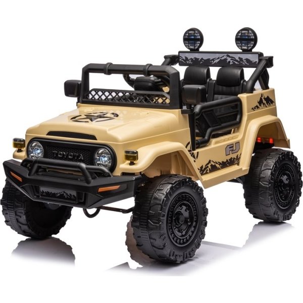 Elbil Toyota FJ Cruiser barnbil, 4x12V, khaki