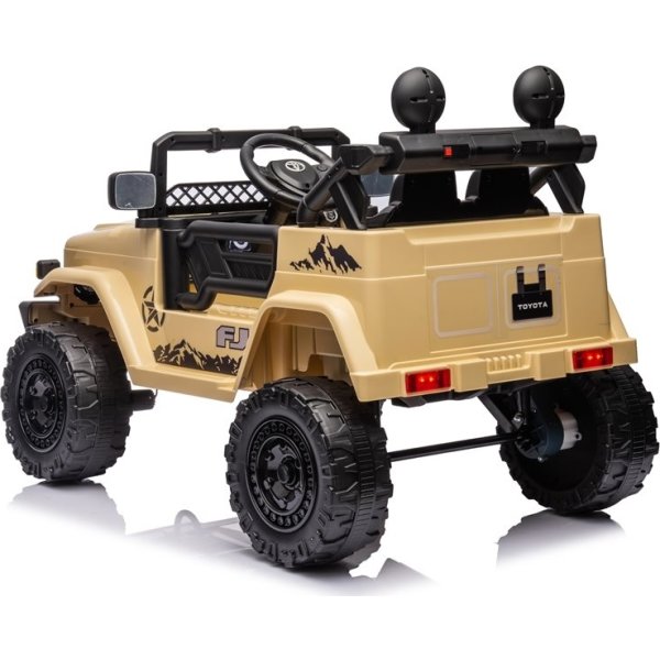 Elbil Toyota FJ Cruiser barnbil, 4x12V, khaki