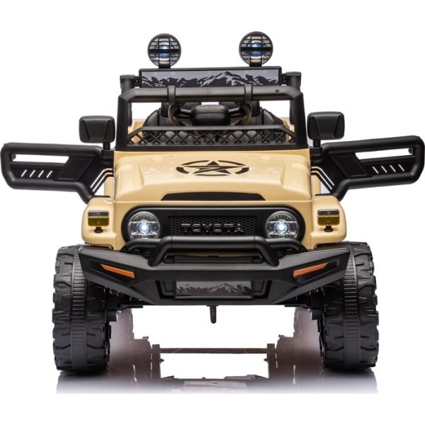 Elbil Toyota FJ Cruiser barnbil, 4x12V, khaki