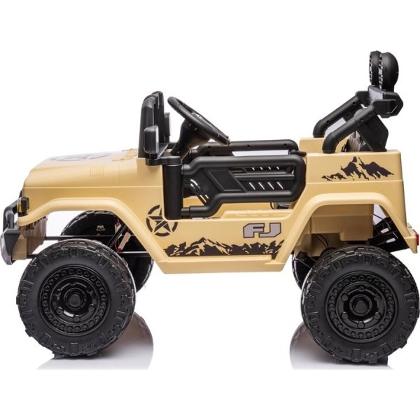 Elbil Toyota FJ Cruiser barnbil, 4x12V, khaki