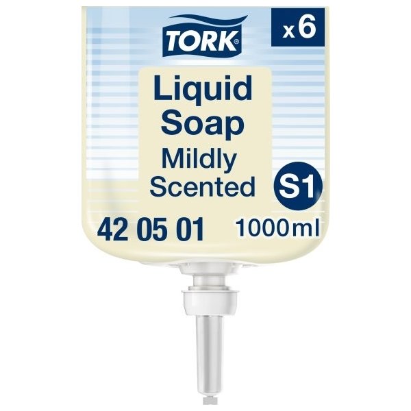 Tork S1 Premium tvål, mild, parfymerad, 1000 ml