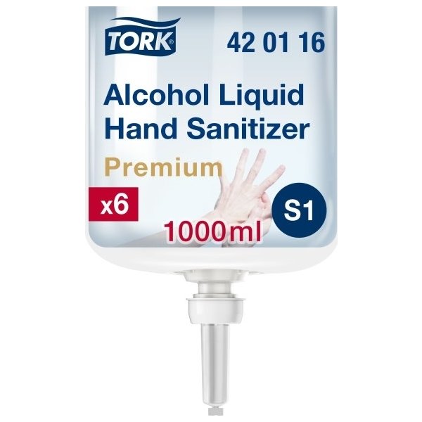 Tork S1 Premium handdesinfektion 80%, flytande, 1L
