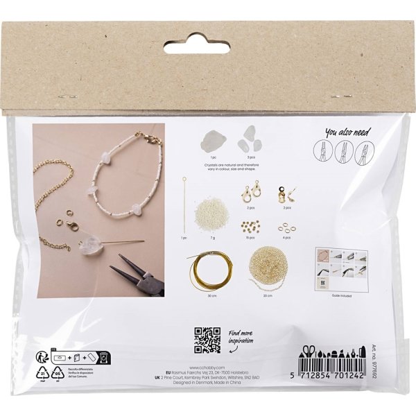 Mini DIY Kit smycken, armband med bergkristall