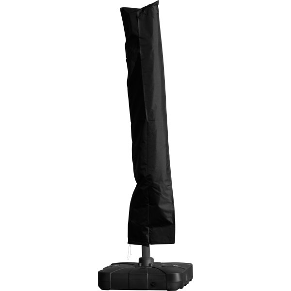 Hängparasol Ø3,5m m/fot m/hjul+överdrag+LED, beige