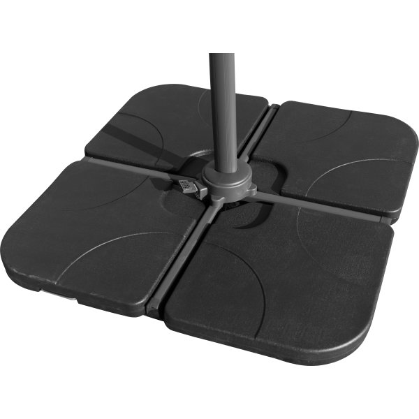 Hängparasoll Ø3m inkl. fot och överdrag, svart