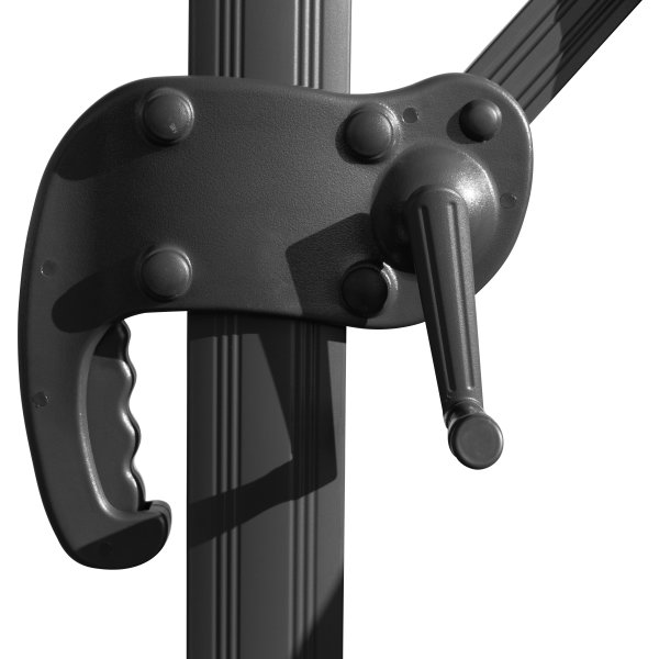 Hängparasol Ø3,5m inkl. fot m/hjul+överdrag, beige