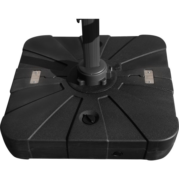 Hängparasol Ø3,5m inkl. fot m/hjul+överdrag, beige