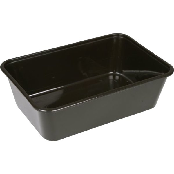 Plastlåda, 750 ml, svart, PP, 50 st.