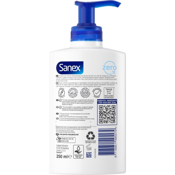 Sanex handtvål | Zero% | 250 ml
