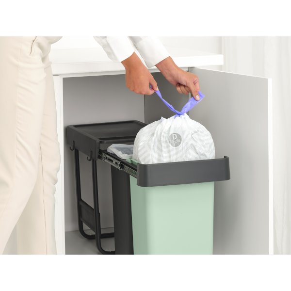 Brabantia Sort&Go, Built-in, 2x15 L, grå/grön