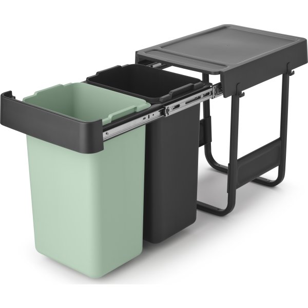 Brabantia Sort&Go, Built-in, 2x15 L, grå/grön