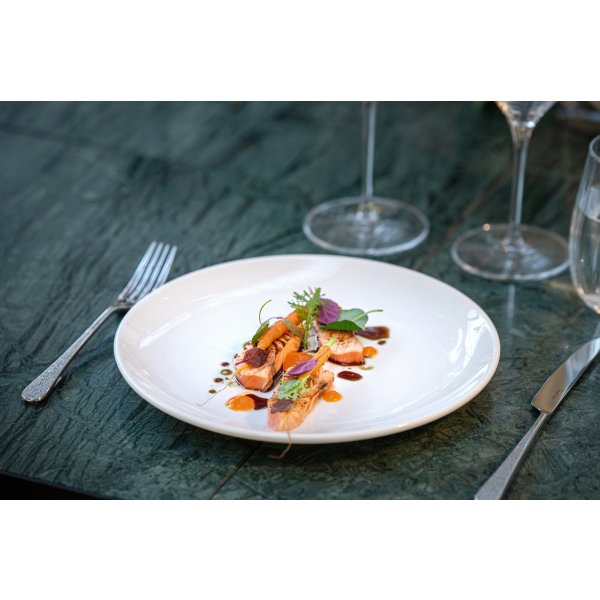 Gourmet Middagstallrik Coupe, vit, 25 cm