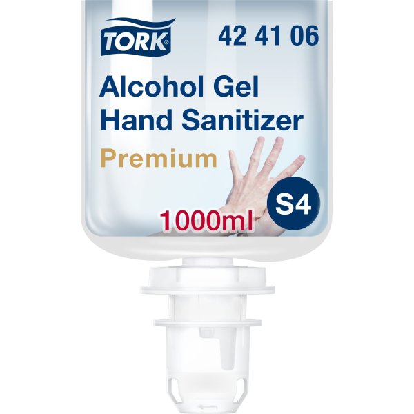 Tork S4 Premium handdesinfektion 80 %, gel, 1 l