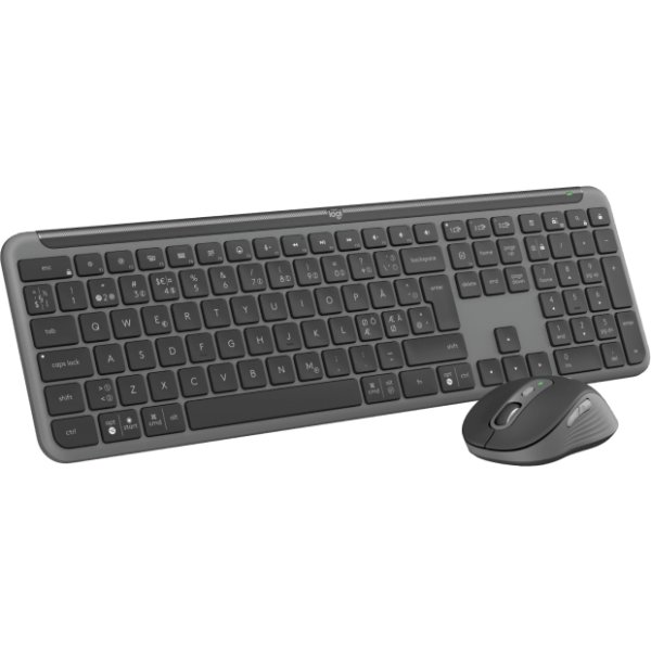 Logitech Slim Combo MK950 mus/tangentbord, grå