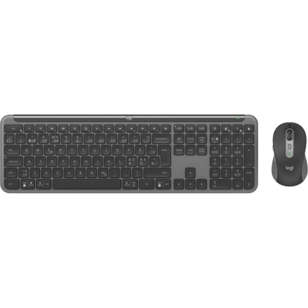 Logitech Slim Combo MK950 mus/tangentbord, grå