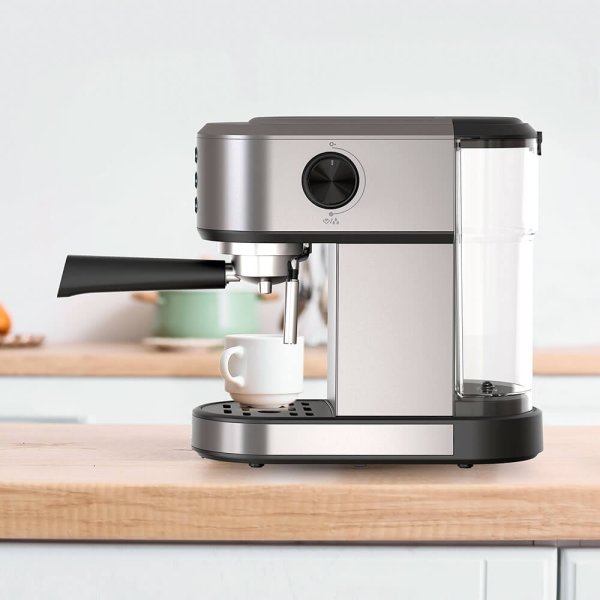 BLACK+DECKER Espressomaskin, rostfritt stål