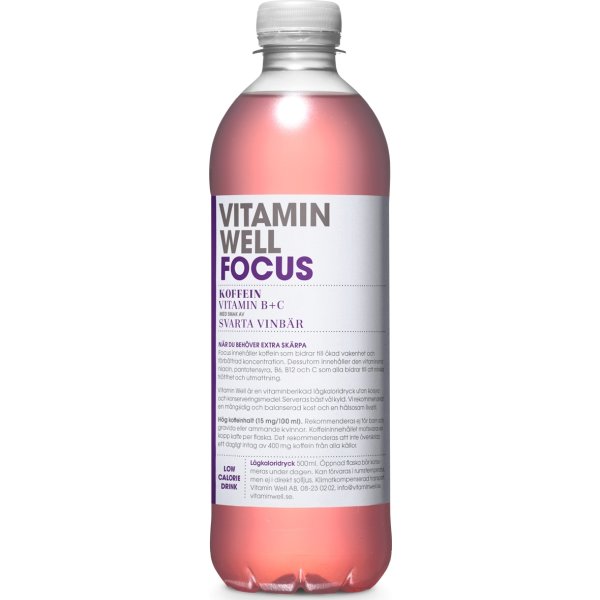 Vitamin Well Focus, Svarta Vinbär, 0,5L