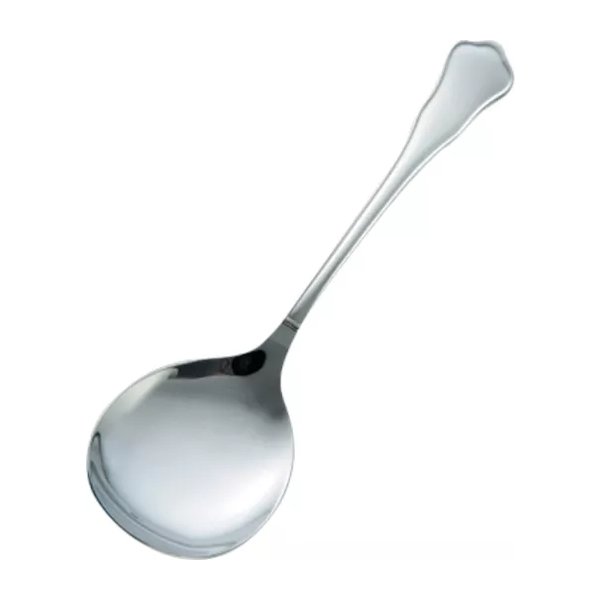 Chippendale serveringssked, blank