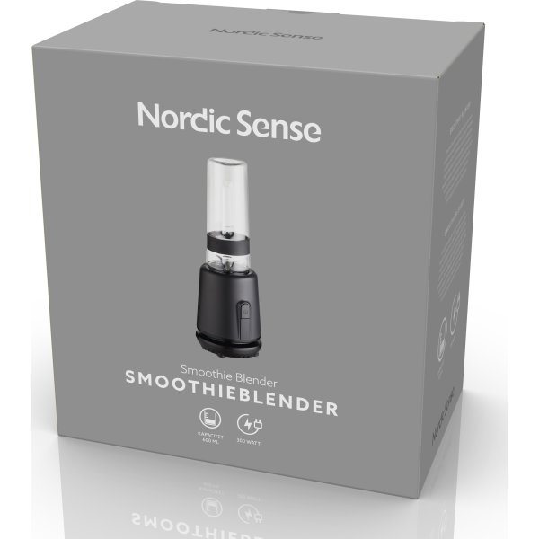 Nordic Sense Smoothie Blender, 600 ml, svart