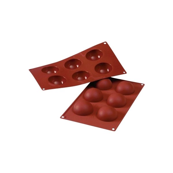 Silikomart Bakform halvrund 6 st, Ø7cm, 8cl