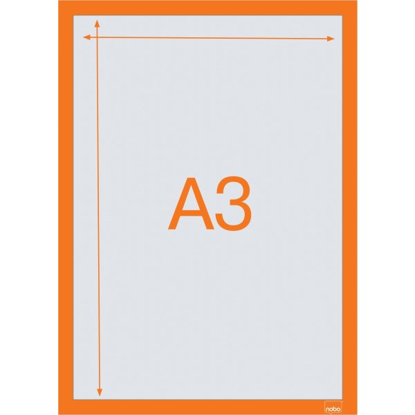 Nobo Affischram, A3, Orange, 2 st.