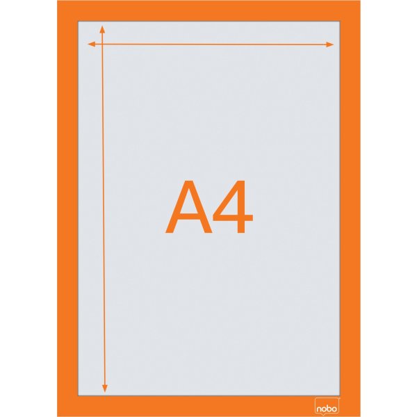 Nobo Affischram, A4, Orange, 2 st.