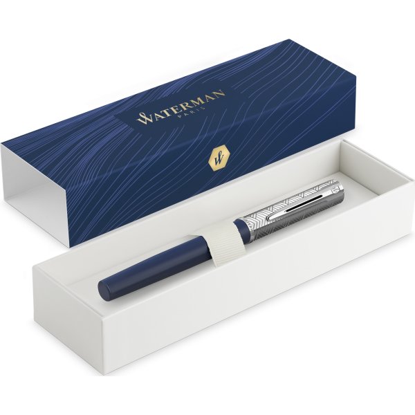 Waterman Allure Deluxe Metal & Blue Reservoar, F