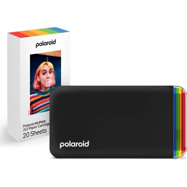 Polaroid Hi-Print 2x3 Fotoskrivare m/papper, svart