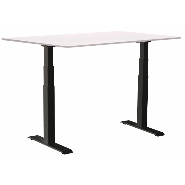 Sun-Flex III höj-/sänkbart bord, 120x80, svart/vit