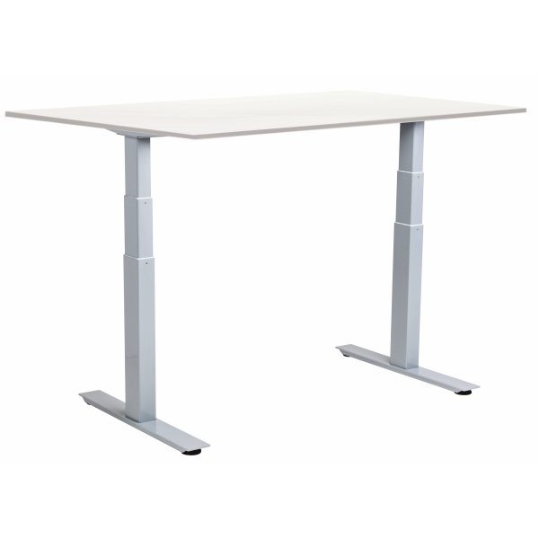 Sun-Flex III höj-/sänkbart bord, 140x80, grå/vit