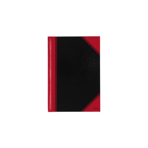 Bantex Kina Anteckningsbok A4, linjerat, svart/röd