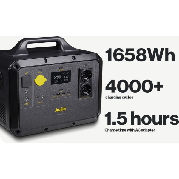 Aqiila Powerbird S1500 portabelt kraftverk, 1500W