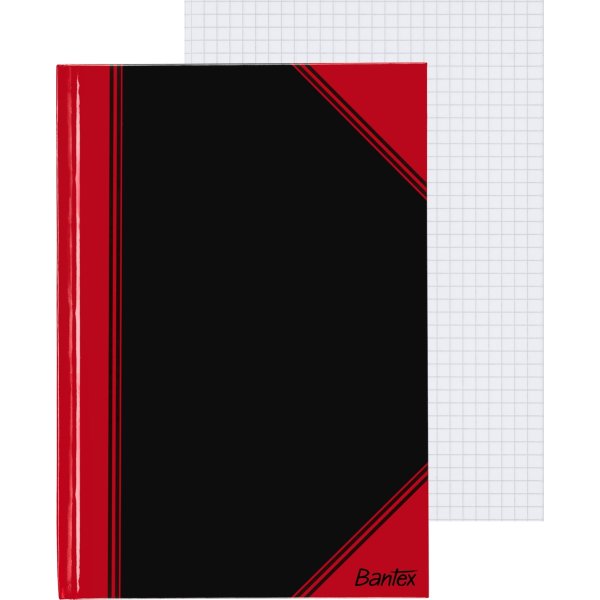 Bantex Kina Notes A5 Kvadrat Svart/röd