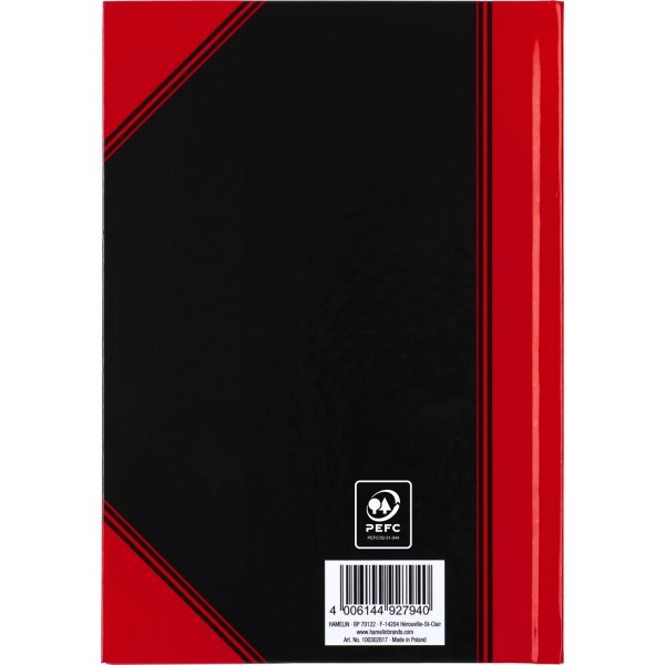 Bantex Kina Notes A5 Kvadrat Svart/röd