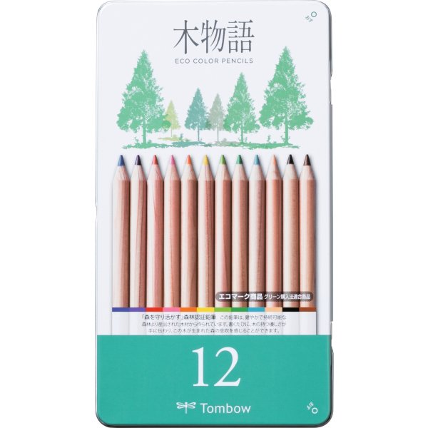 Tombow Eco Color-kritor, 12 färger
