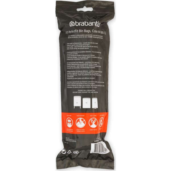 Avfallspåse Brabantia M 60 liter 10 st