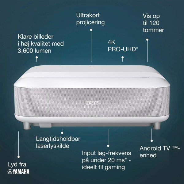 Epson EH-LS650W projektor, vit