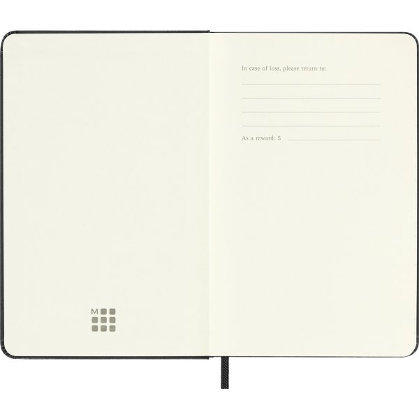 Moleskine 2025 Kalender, H, Vecka h., Poc., Svart