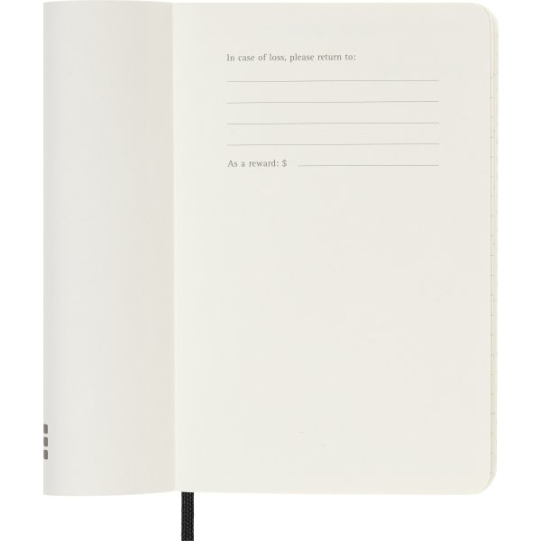 Moleskine 2025 Kalender, S, Vecka, Poc., Svart