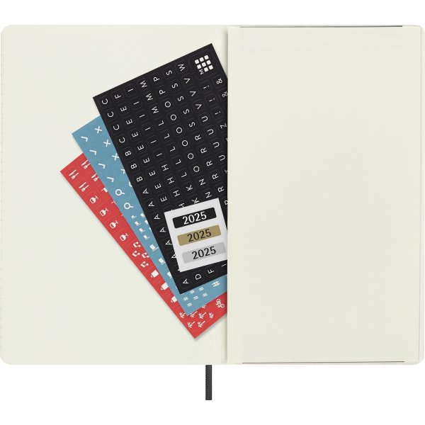 Moleskine 2025 Kalender, S, Vecka, L, Svart