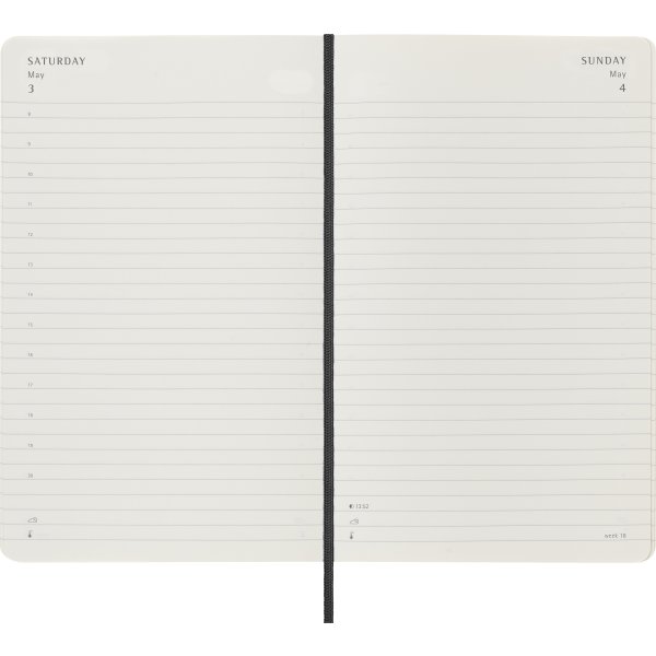 Moleskine 2025 Kalender, S, Dag, L, Svart