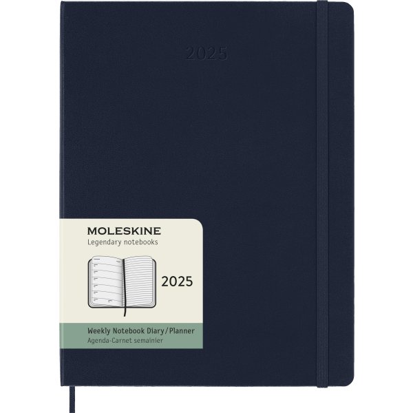 Moleskine 2025 Kalender, H, Vecka, XL, Blå